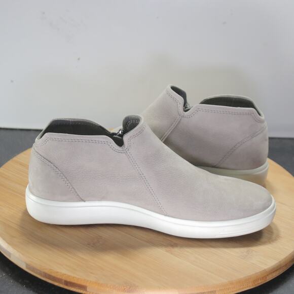 Womens ECCO Soft 7 Mid Size 5 008603 Beige White Side Zipper Casual Ankle Boots - Picture 6 of 9